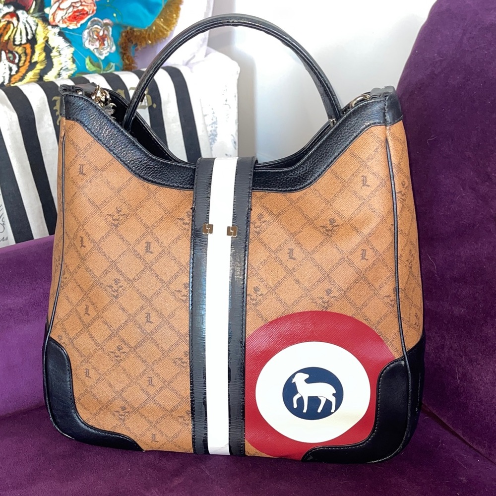 Sale 🔥 L.A.M.B. Tan and Black Tote by Gwen Stefani - Picture 2 of 9
